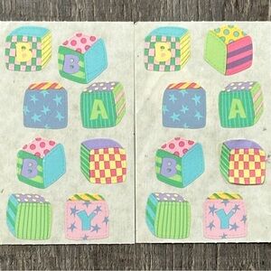 💞 New Baby Blocks Scrapbook Craft Stickers